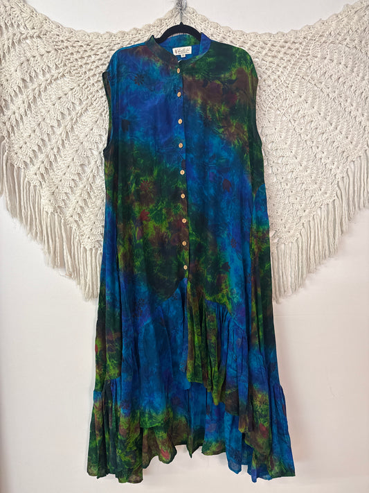 Crepe Sari Summer Dahlia Duster L0626 001