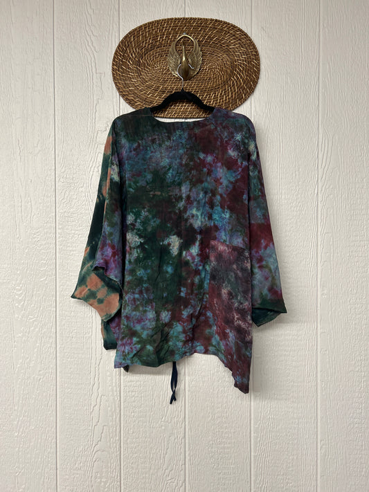 Crepe Sari Hi Lo Butterfly Top 0726 257