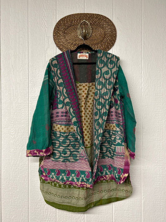 Fine Kantha Drifter Coat 1026 163