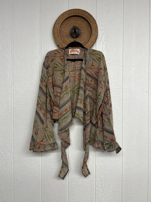 Crepe Sari Zeppelin Crop Shrug 0426 064
