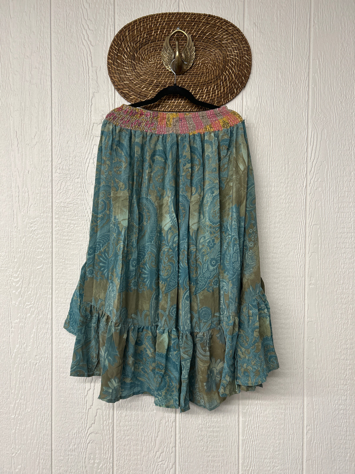 Crepe Sari Dahlia Skirt 1026 048