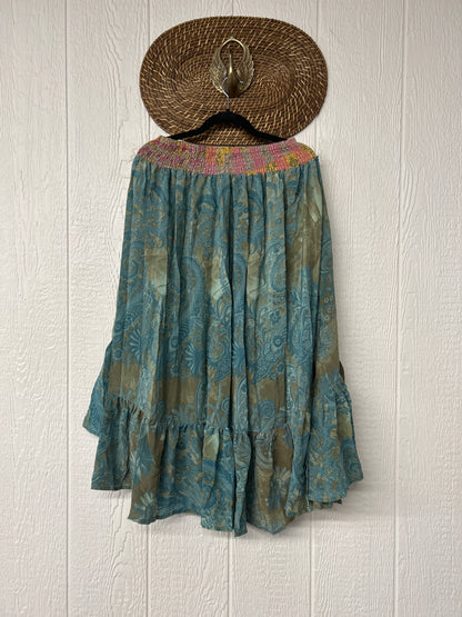 Crepe Sari Dahlia Skirt 1026 048