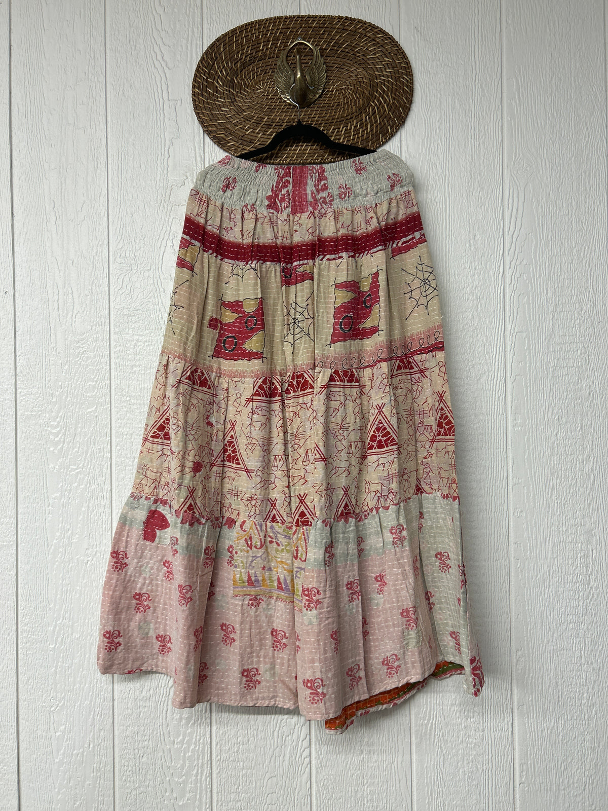 Pareo Kantha Lotus Maxi Skirt 0826 225