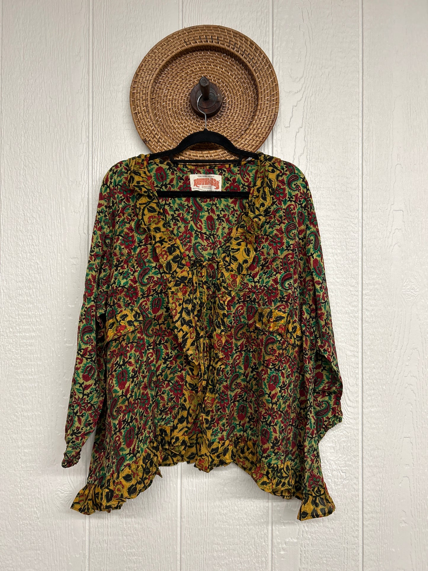 Crepe Sari Ruffle Daisy Blouse 0226 171