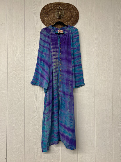 RETAIL Crepe Sari Woodstock Duster Dress 0226 127