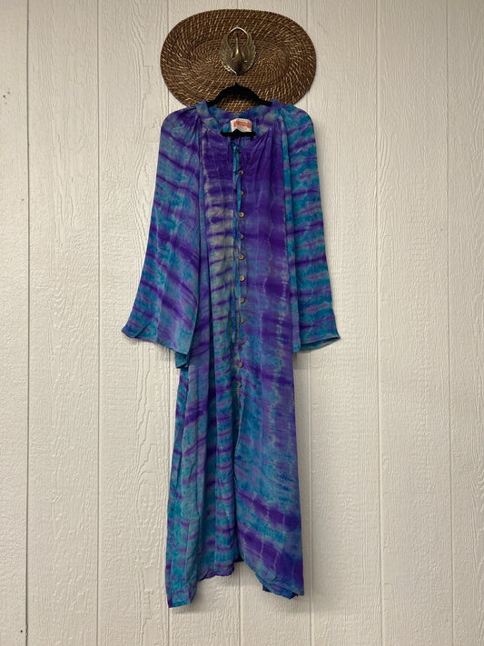 RETAIL Crepe Sari Woodstock Duster Dress 0226 127