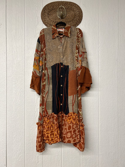 Crepe Sari Rhiannon Duster Dress 0226 015