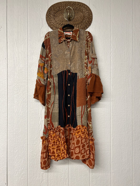 Crepe Sari Rhiannon Duster Dress 0226 015