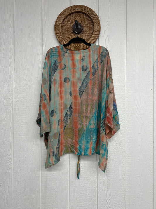 Crepe Sari Hi Lo Butterfly Top 0726 125