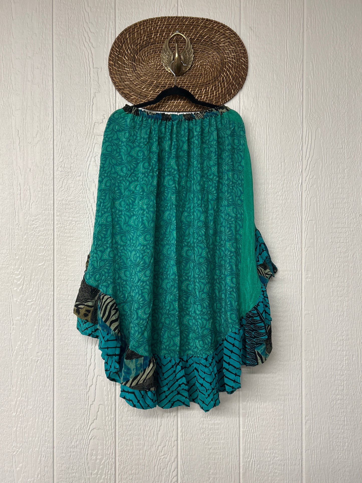 Crepe Wild Rose Skirt 1025 014