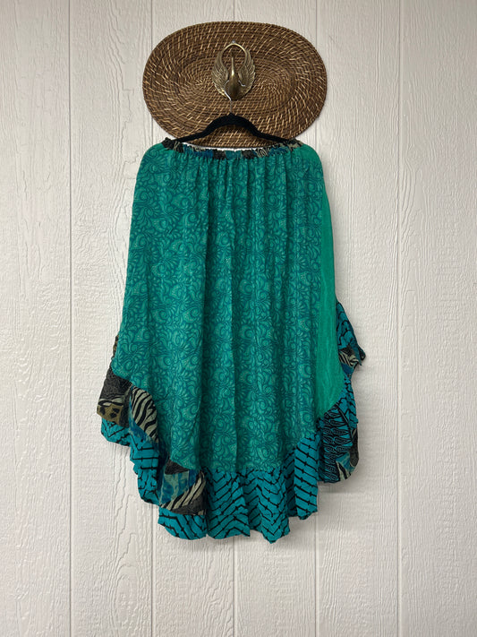 Crepe Wild Rose Skirt 1025 014