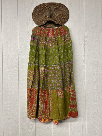 Pareo Kantha Lotus Maxi Skirt 0826 142