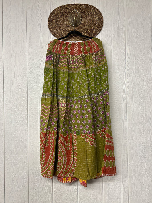Pareo Kantha Lotus Maxi Skirt 0826 142