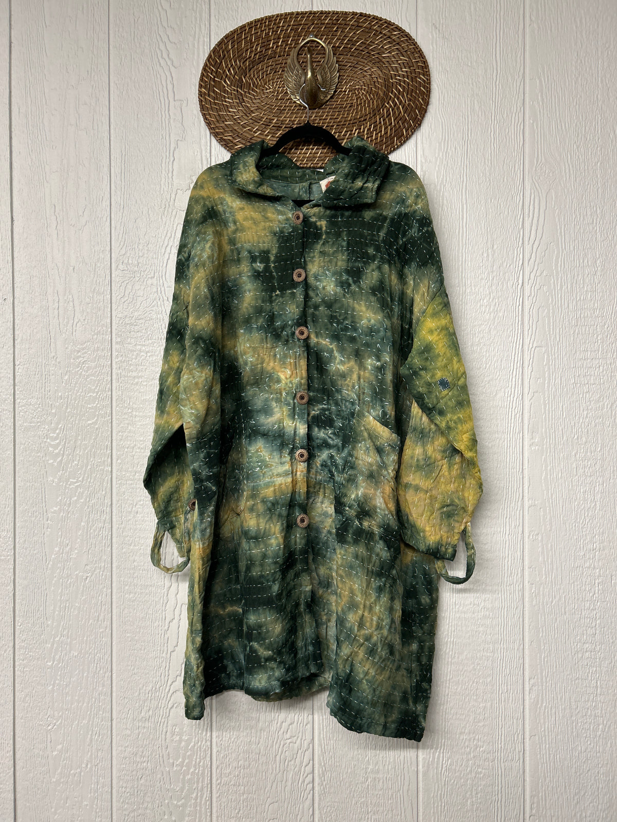 Aura Edit Koverlet Button Down Trench Coat 1026 014