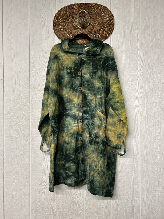 Aura Edit Koverlet Button Down Trench Coat 1026 014