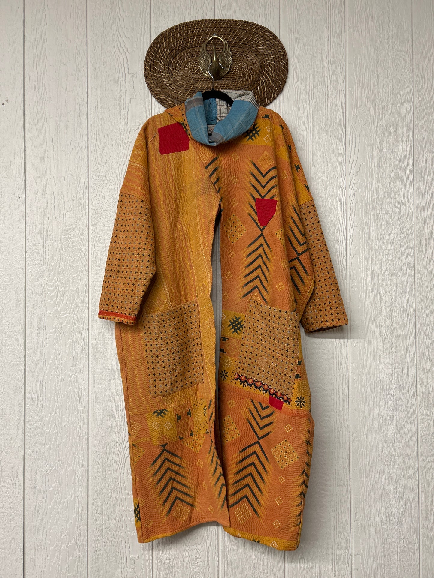 Fine Kantha Cowl Split Pullover 1225 027