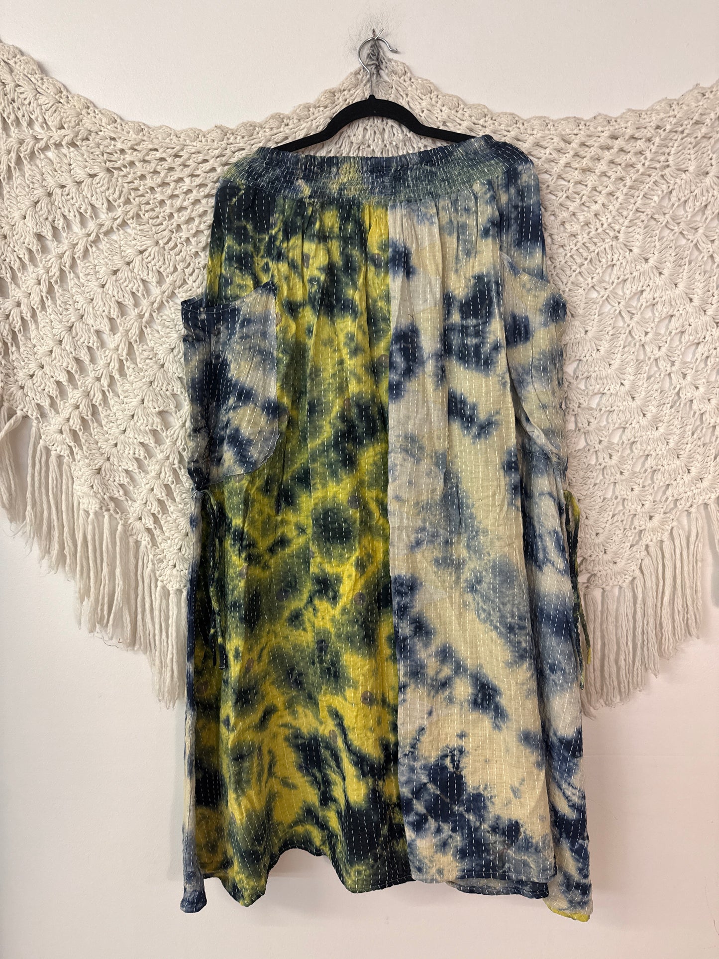 Pareo Kantha Butterfly Cargo Skirt L0626 001