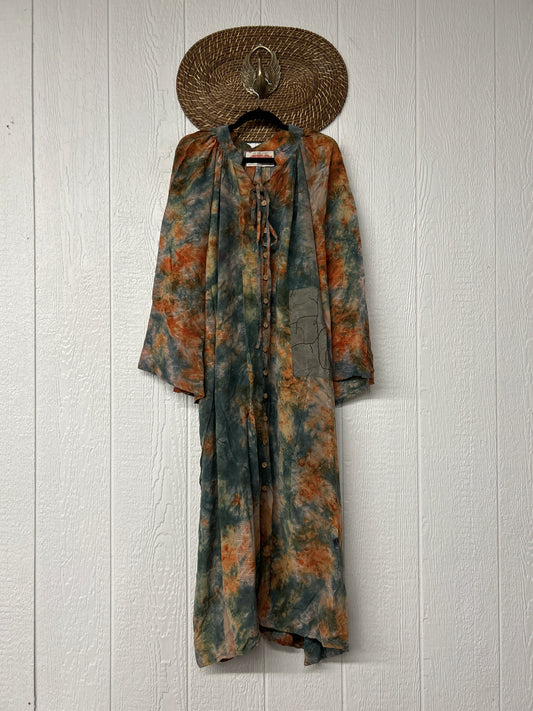 Crepe Sari Woodstock Duster Dress 0526 008