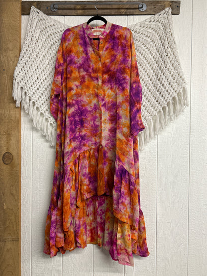 Crepe Sari Dahlia Duster Dress 0326 034