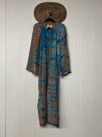 Crepe Sari Woodstock Duster Dress 0226 005