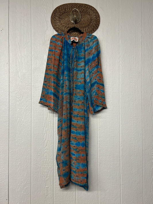 Crepe Sari Woodstock Duster Dress 0226 005