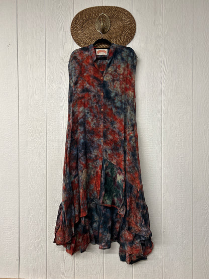 Crepe Sari Summer Dahlia Duster 0726 121