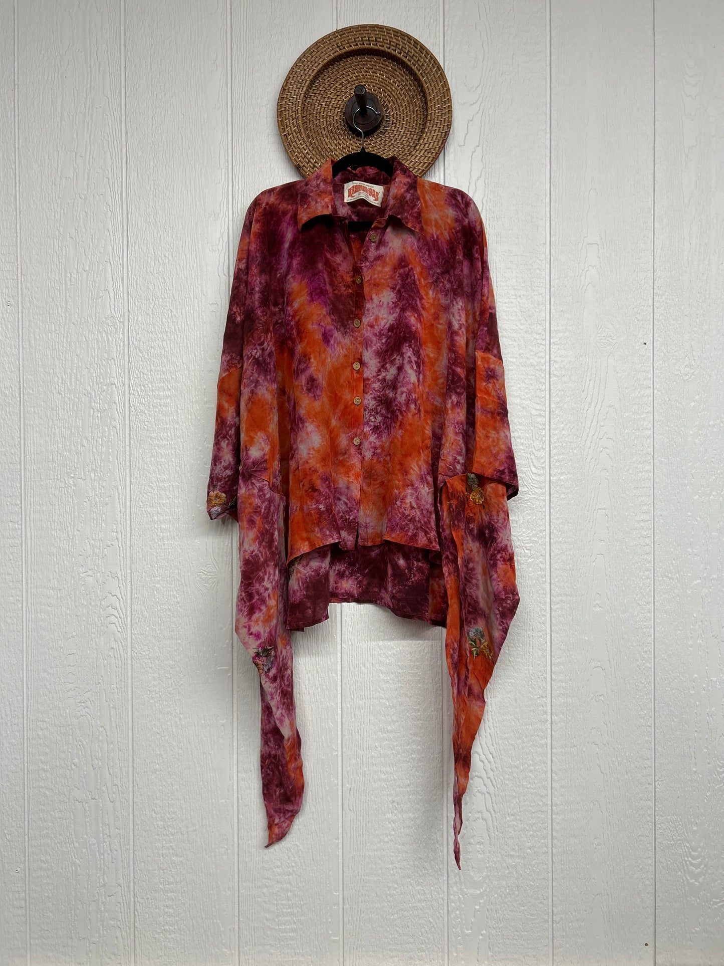 Crepe Sari Summer Nirvana Button Down 0626 201
