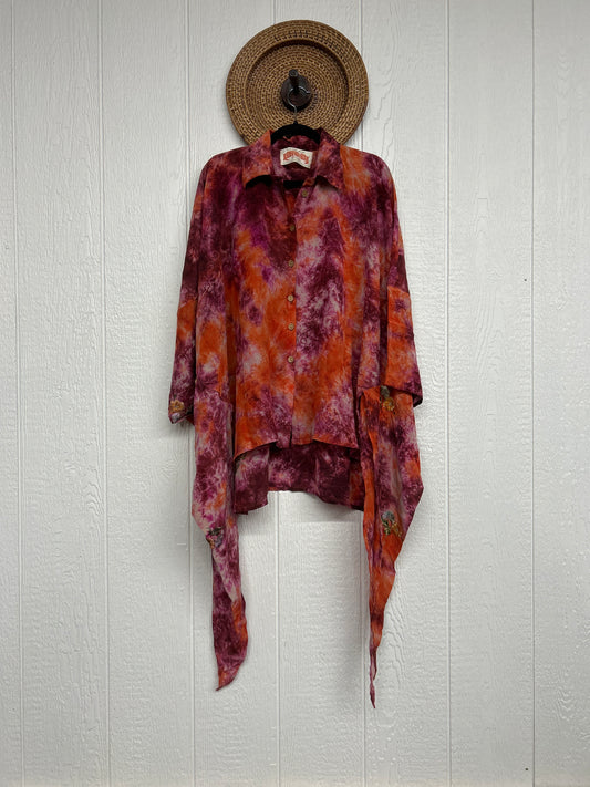 Crepe Sari Summer Nirvana Button Down 0626 201