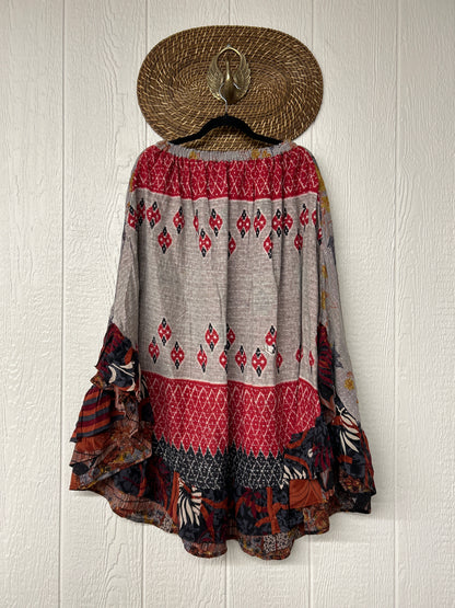 Pareo Kantha Wild Rose Skirt 0426 238