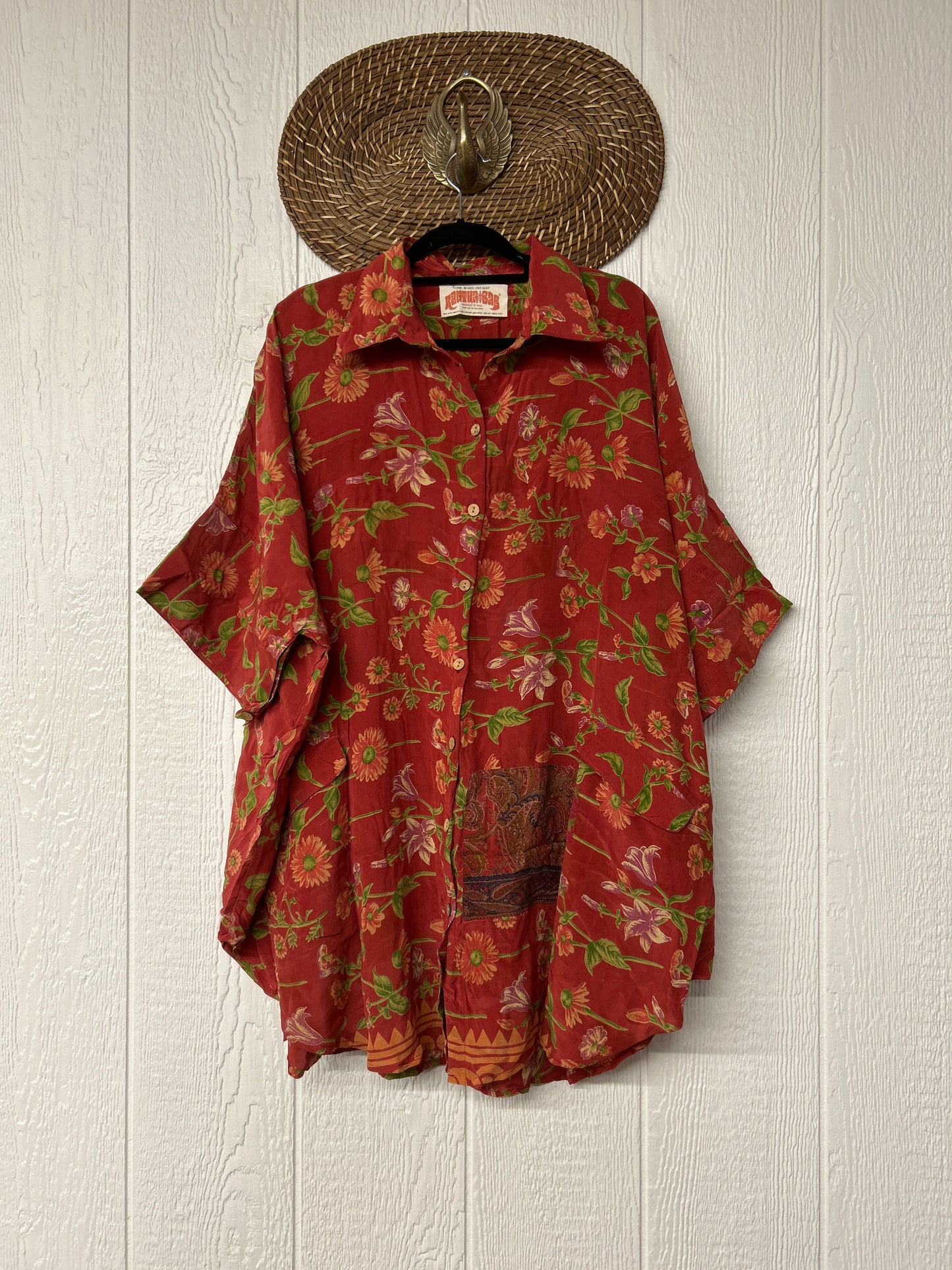 Crepe Sari Free To Be Button Down 0626 024
