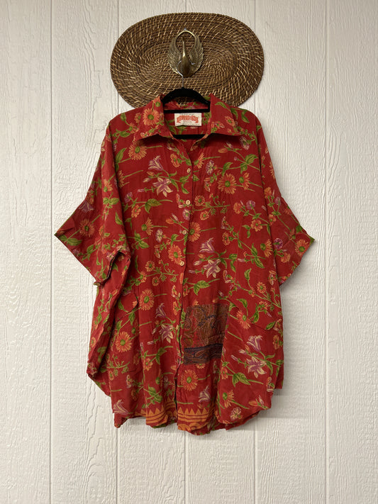 Crepe Sari Free To Be Button Down 0626 024