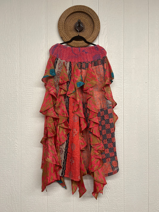 Pareo Kantha Willow Maxi Skirt 0826 086