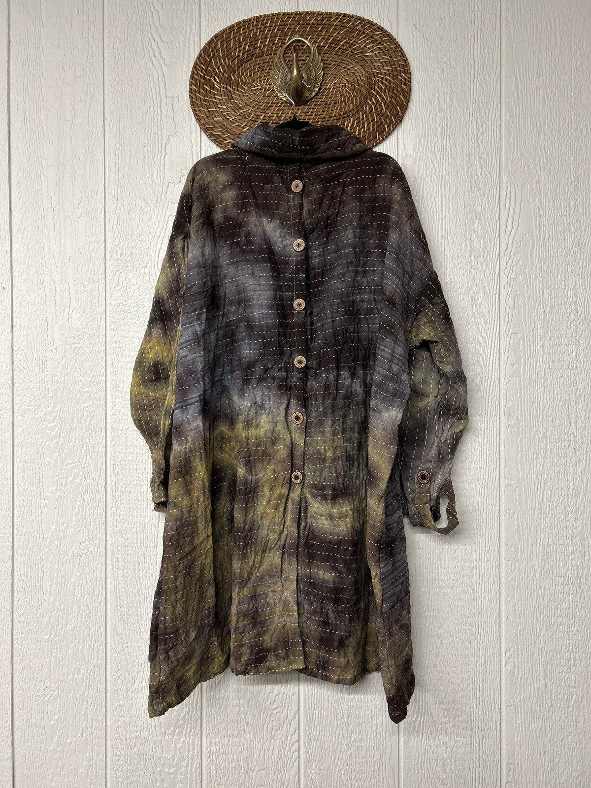Aura Edit Koverlet Button Down Trench Coat 1026 028