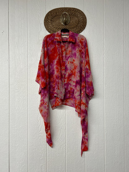 Crepe Sari Summer Nirvana Button Down 0626 067