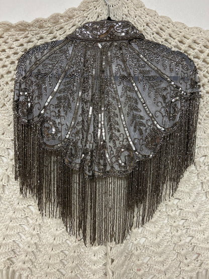 Beaded Shawl - Capalete Grey - 001