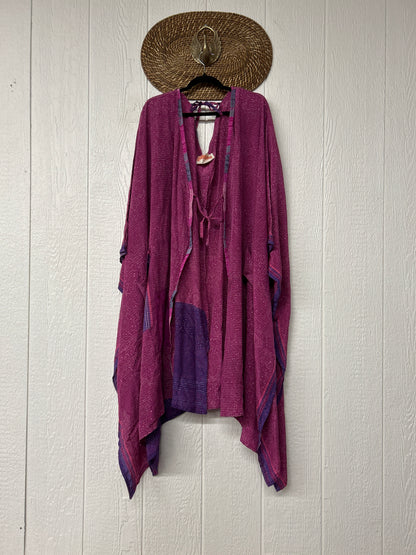 Crepe Sari Orchid Kimono 0626 042