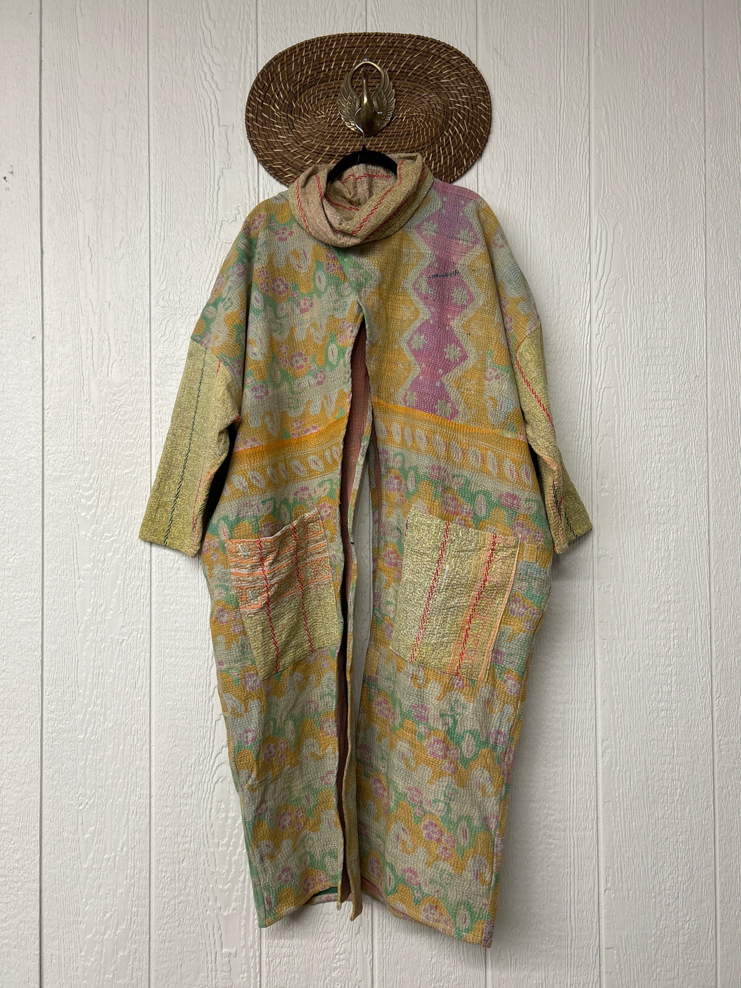 Fine Kantha Cowl Split Pullover 1225 032