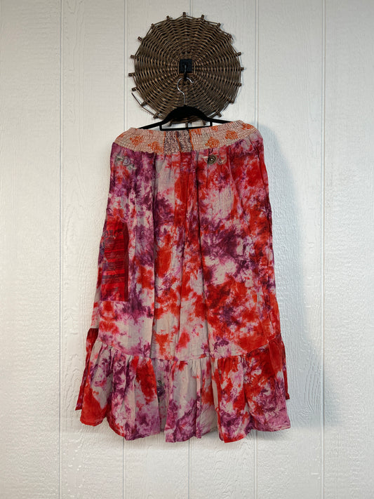 Crepe Sari Dahlia Skirt 1026 168