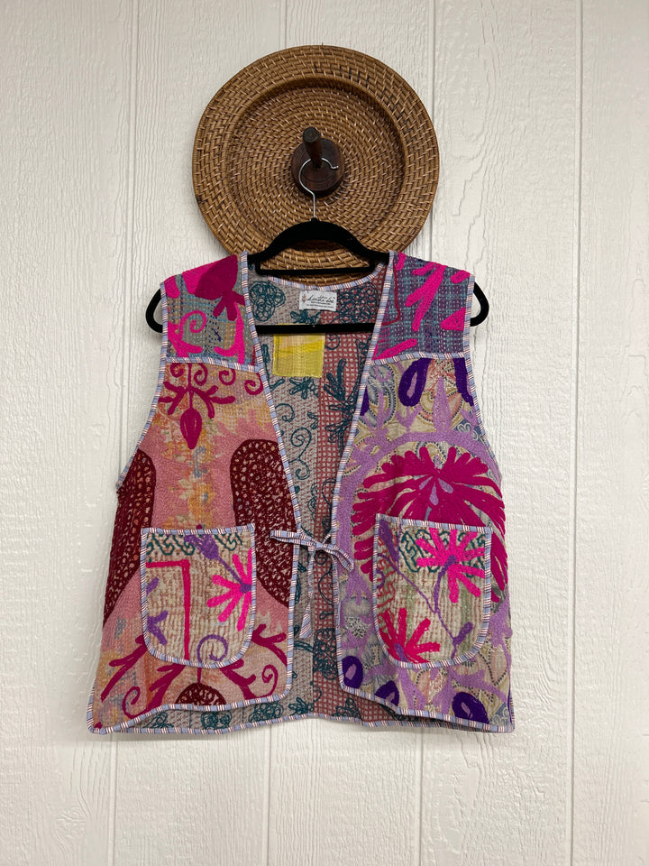 Vintage Kantha Suzani Gilet Vest 1124 023