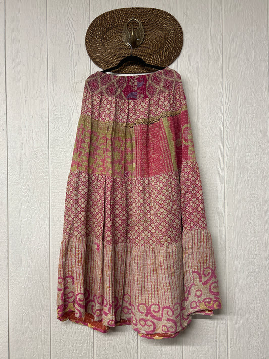 Pareo Kantha Lotus Maxi Skirt 0826 129