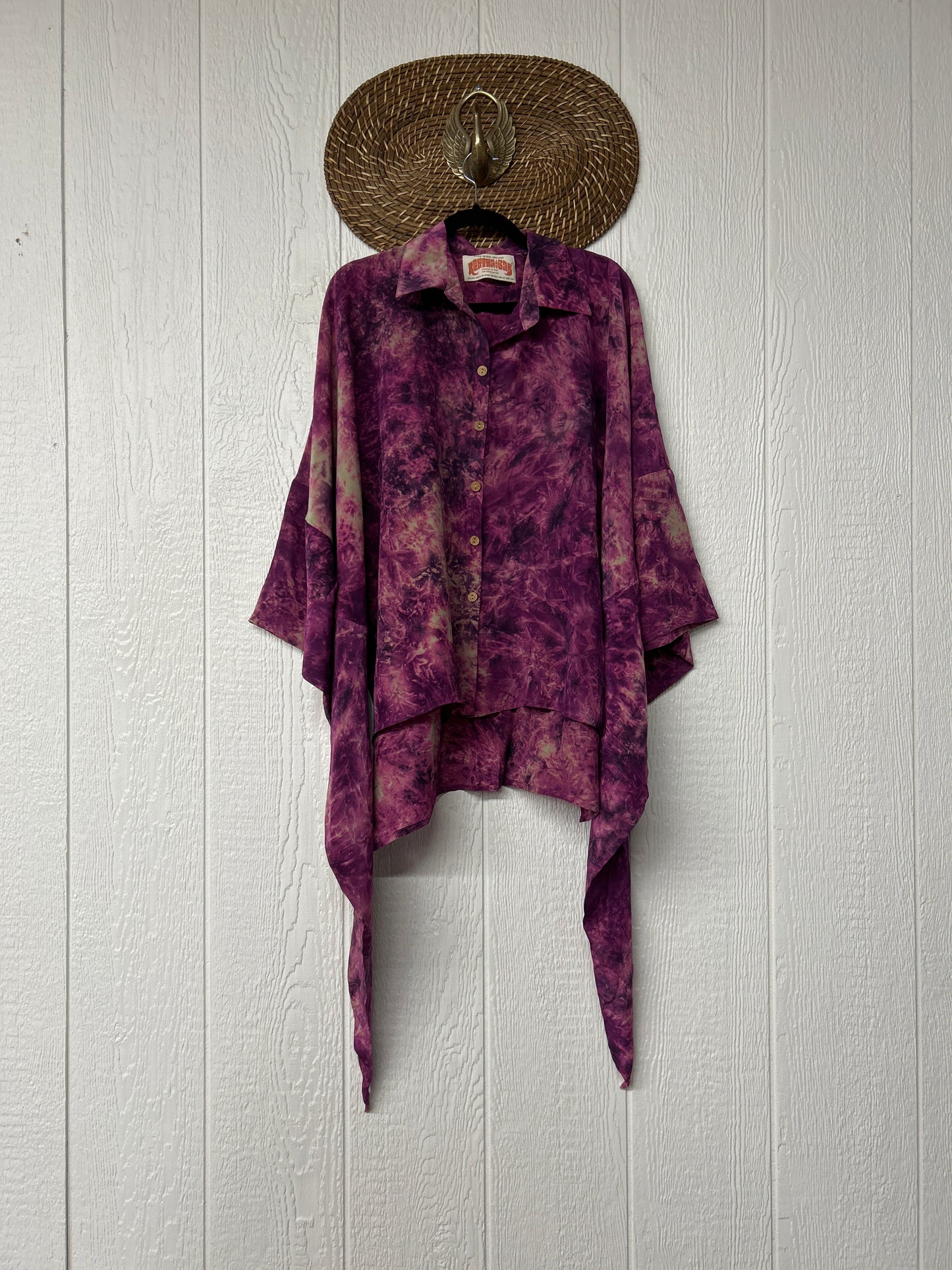 Crepe Sari Summer Nirvana Button Down 0626 044