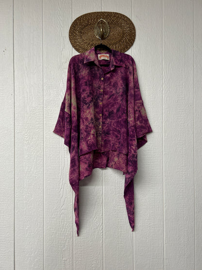 Crepe Sari Summer Nirvana Button Down 0626 044