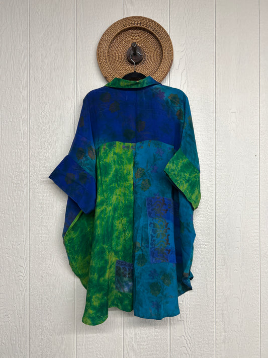 Crepe Sari Free To Be Button Down 0626 269