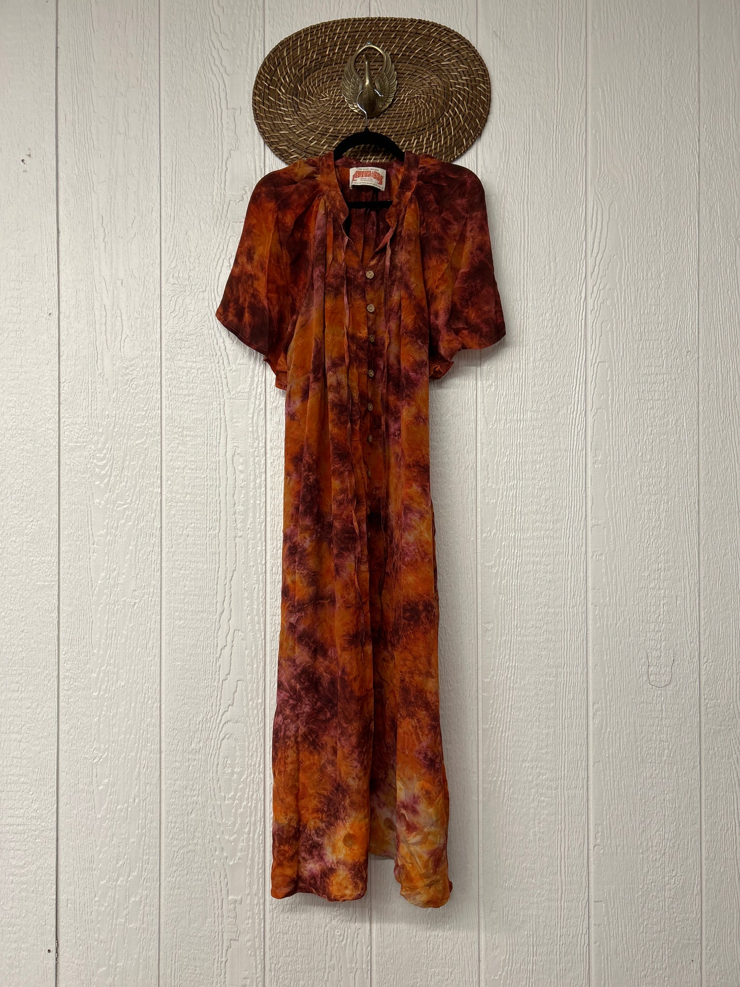 Crepe Sari Summer Woodstock Duster 0626 179