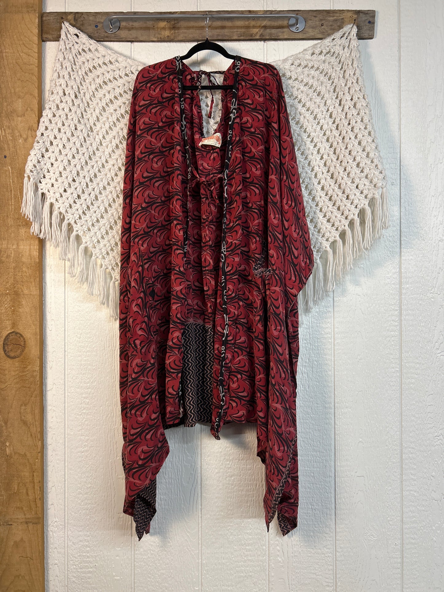 Crepe Sari Orchid Kimono 0626 155