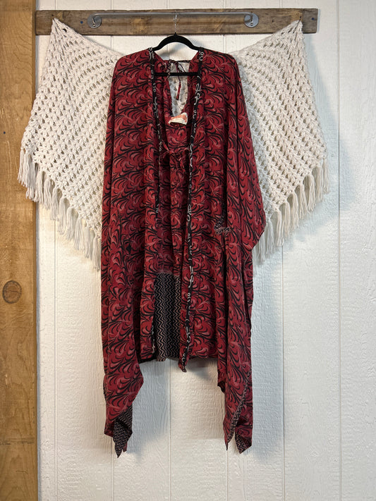 Crepe Sari Orchid Kimono 0626 155