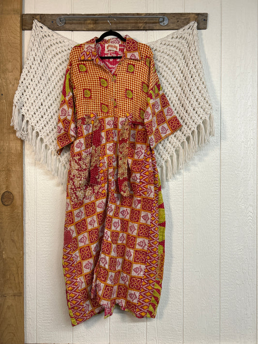 Pareo Kantha Gravity Duster Dress 0226 164