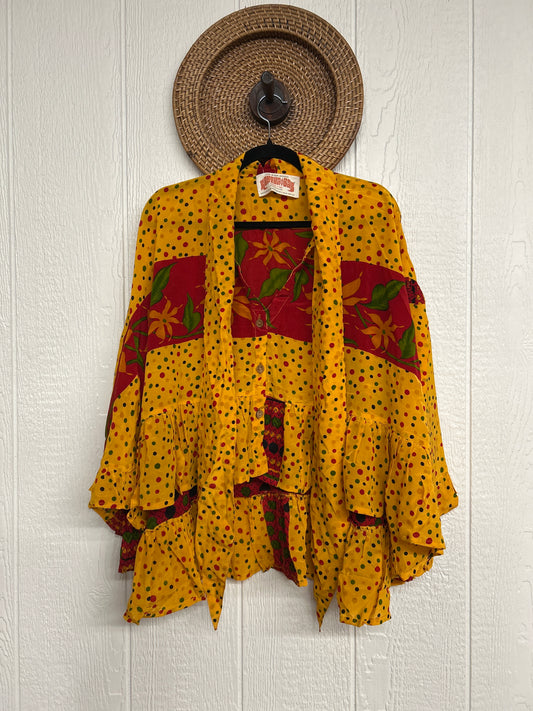 Crepe Sari Wild Rose Top 1225 069