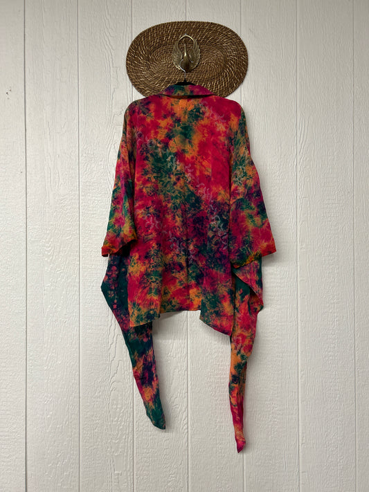 Crepe Sari Summer Nirvana Button Down 0626 146