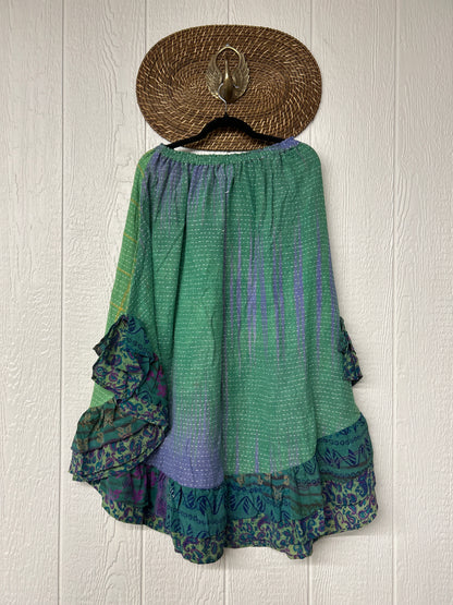Pareo Kantha Wild Rose Skirt 0426 105